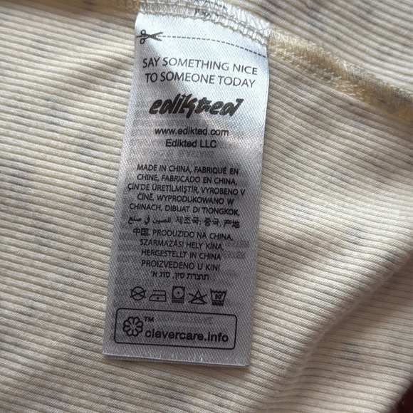 Edikted Lynn Strapless Romantic Floral Rib Knit Cream Maxi Dress, XS - Picture 7 of 15